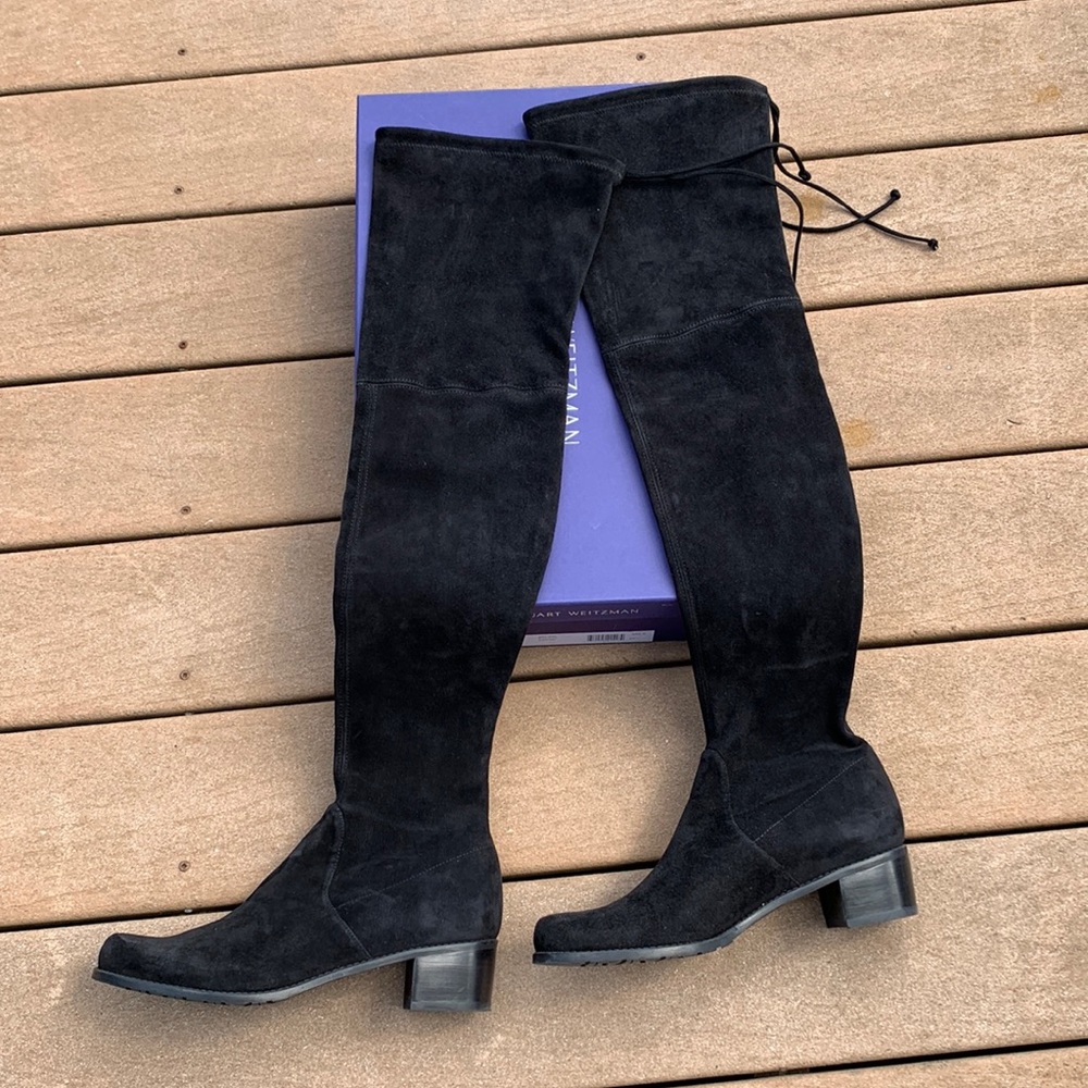 Stuart Weitzman midland black suede boots in size 8.5